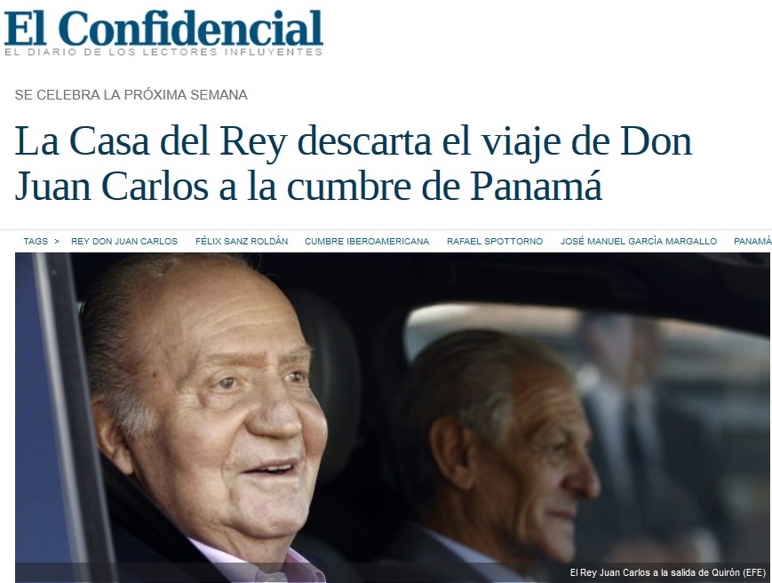 Noticia en El Confidencial  rey 2